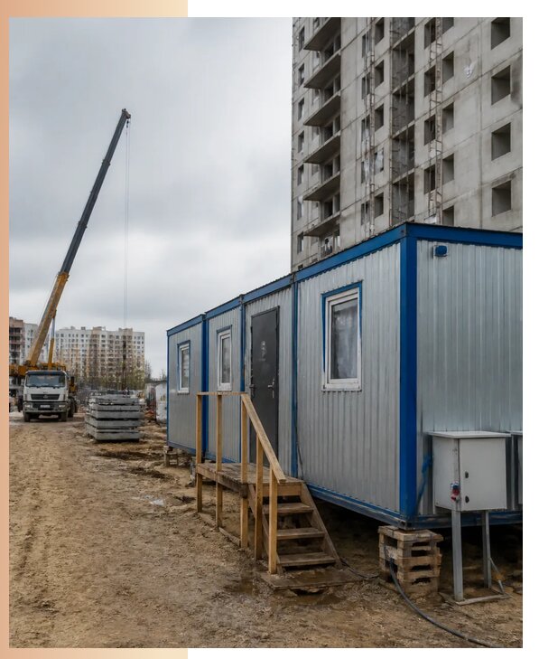 Аренда строительных вагончиков для рабочих в Череповце
